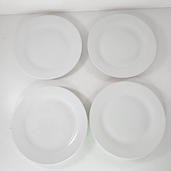 Set Of 4 Tabletops Gallery Umbria White Salad Plates Dishwasher Microwave Safe - Picture 3 of 12